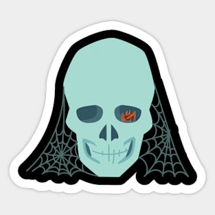 Halloween Spider skull Sticker